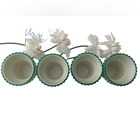 American Girl Flowerpots Jadite Colored (set of 4) - Picture 5 of 9